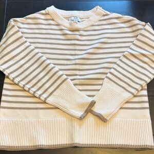 Magaschoni Cream and White Knit Sweater